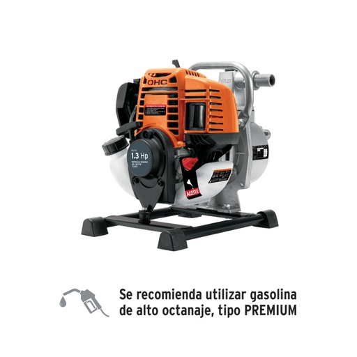 [102432] Motobomba autocebante 1'x1', gas. 1-1/3HP, agrícola, TRUPER MOTB-14