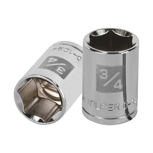 [13236] Dado de 3/4', 6 puntas, cuadro 1/2', TRUPER D-1224-H