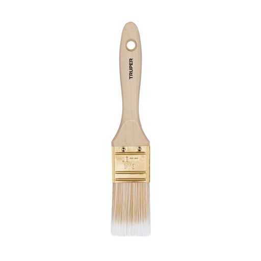 [13343] Brocha cerdas sintéticas 1-1/2' corte recto, mango de madera BRT-1-1/2S