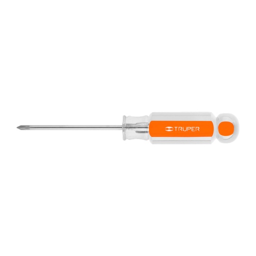 [14050] Desarmador de cruz 1/8' x 2-1/2' mango de acetato, TRUPER DP-1/8X2-1/2