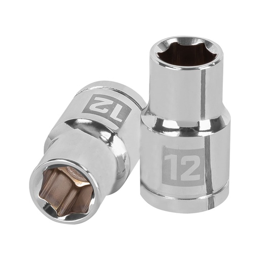 [13262] Dado de 12 mm, 6 puntas, cuadro 1/2', TRUPER D-1212-M