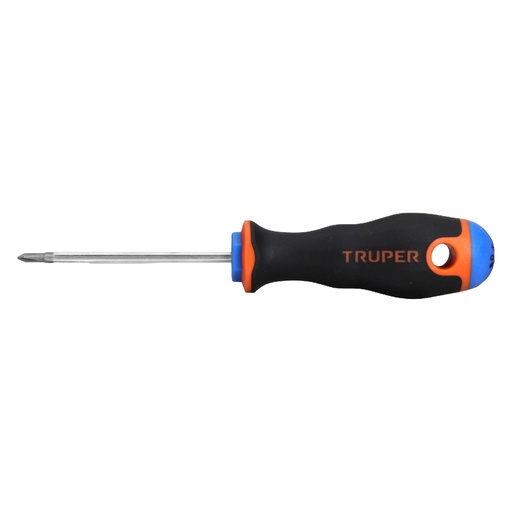 [18547] Desarmador de cruz 1/8' x 2-1/2' mango Comfort Grip, TRUPER DP-1/8X2-1/2B