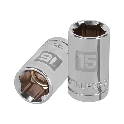 [13265] Dado de 15 mm, 6 puntas, cuadro 1/2', TRUPER D-1215-M