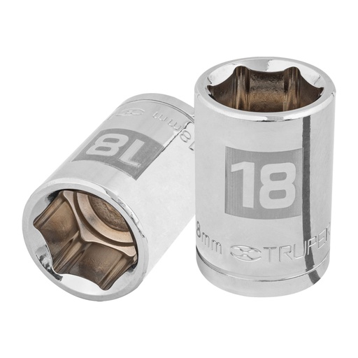 [13268] Dado de 18 mm, 6 puntas, cuadro 1/2', TRUPER D-1218-M