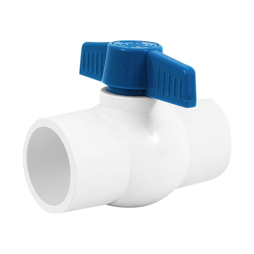 [49160] Válvula de esfera de PVC 1 1/2' para cementar, FOSET PVC-ES-1-1/2