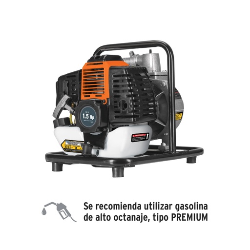 [101110] Motobomba autocebante 1'x1', gas. 1-1/2HP, agrícola, TRUPER MOTB-1