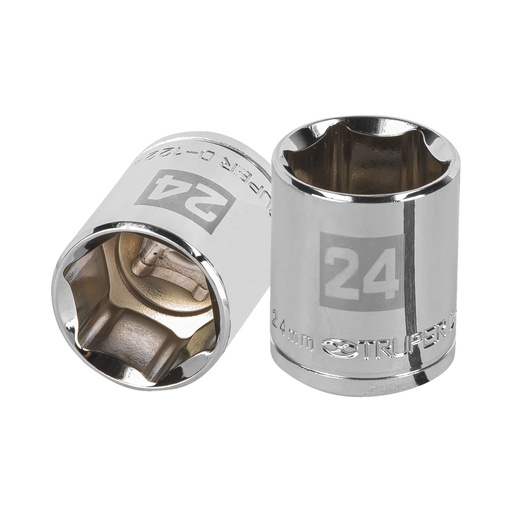 [13274] Dado de 24 mm, 6 puntas, cuadro 1/2', TRUPER D-1224-M