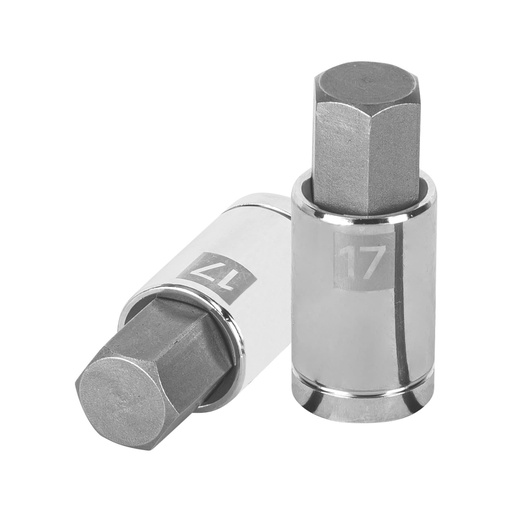 [13286] Dado punta hexagonal de 17 mm, cuadro 1/2', TRUPER D-1241-17M