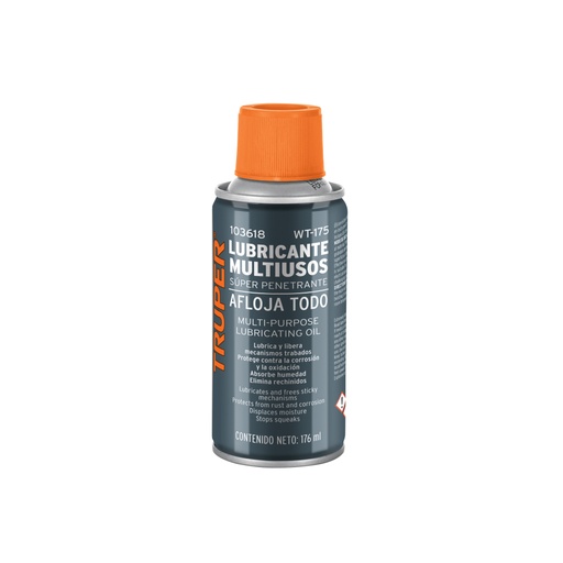 [103618] Lubricante multiusos en aerosol, 176ml (6oz), TRUPER WT-175