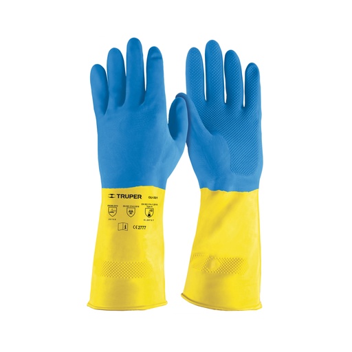 [13297] Guantes de látex reforzados para limpieza, CH, TRUPER GU-331