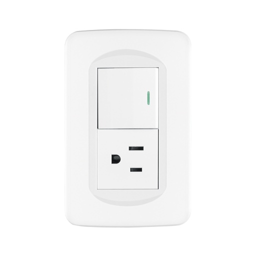 [29058] Placa armada interruptor y contacto 1.5 módulos, Toledo PA-APCO15-TB