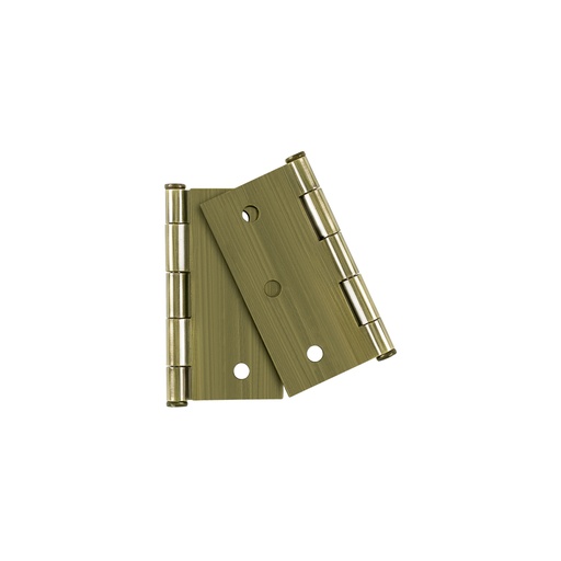 [29065] Bolsa c/2 bisagras cuadradas 3', plana, latón ant, BASIC BC-302PPB