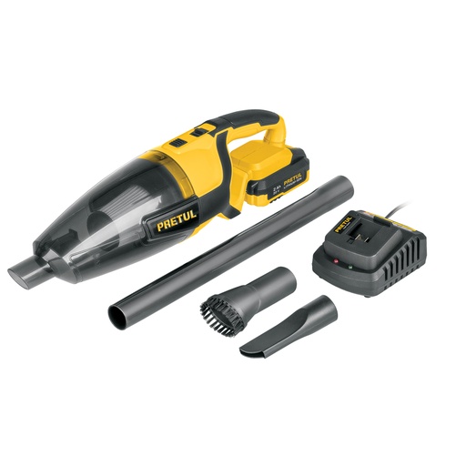 [29940] Aspiradora para auto, 20V, 1 batería 2Ah, PRETUL ASI-20P