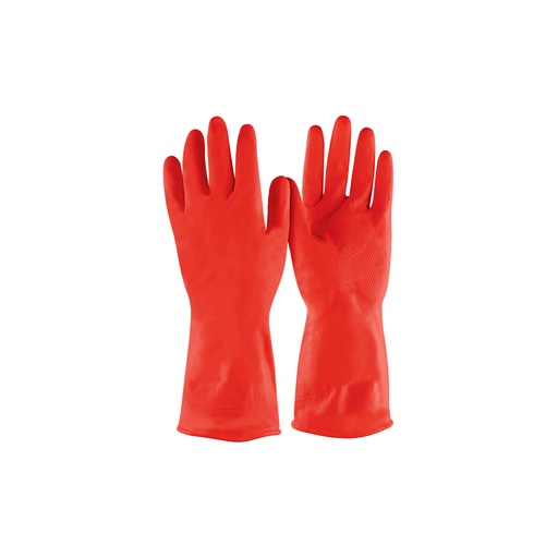 [29948] Guantes de látex para limpieza, rojos, M, PRETUL GU-347