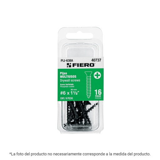[40778] Blíster 13 pijas #6 x 2' cabeza plana phillips multiusos PIJ-650A