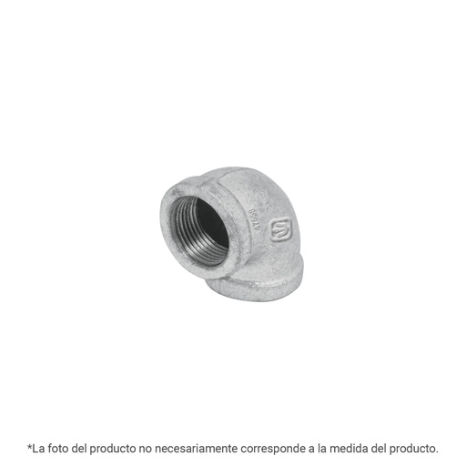 [43964] Codo 90° acero galvanizado de 1/4', FOSET CG-507
