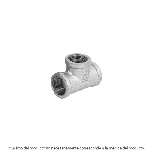 [43980] Tee sencilla acero galvanizado 1/4', FOSET CG-807