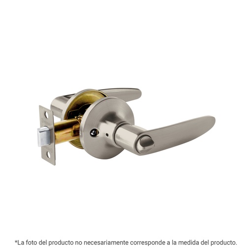 [43999] Cerradura manija 'Turín' p/recámara níquel satinado, HERMEX CEMA-4R