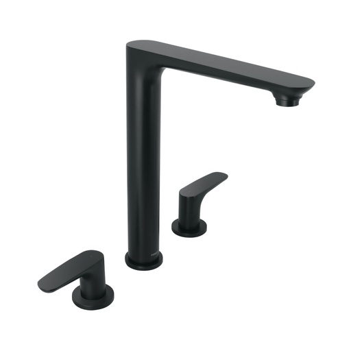 [44096] Mezcladora cuello alto para fregadero, negro, FOSET RIVIERA RIM-81M
