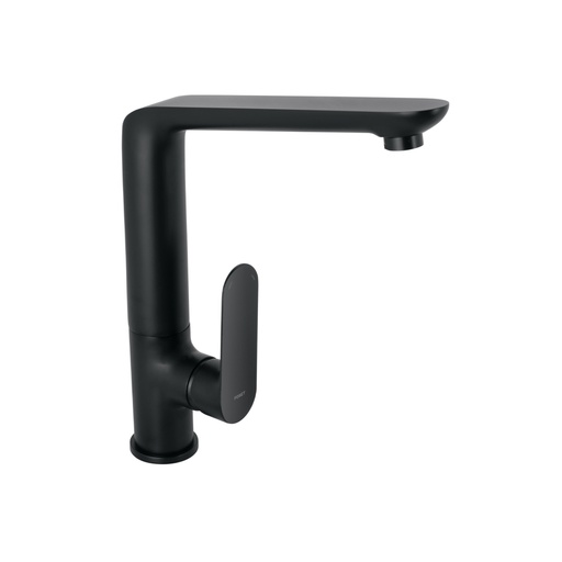 [44102] Monomando cuello alto para fregadero, negro, FOSET RIVIERA RIM-83M