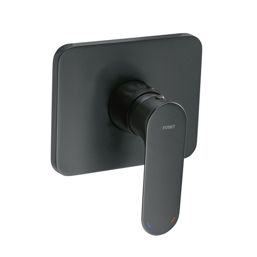[44117] Monomando para regadera sin desviador, negro, FOSET RIVIERA RIM-71M
