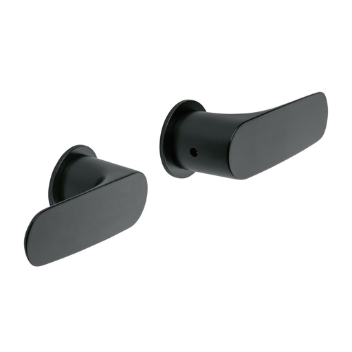 [44118] Juego manerales palanca para regadera, negro, FOSET RIVIERA RIM-61M