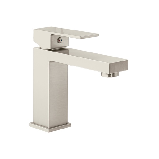 [44202] Monomando corto para lavabo, satín, FOSET KUBO KUM-45N