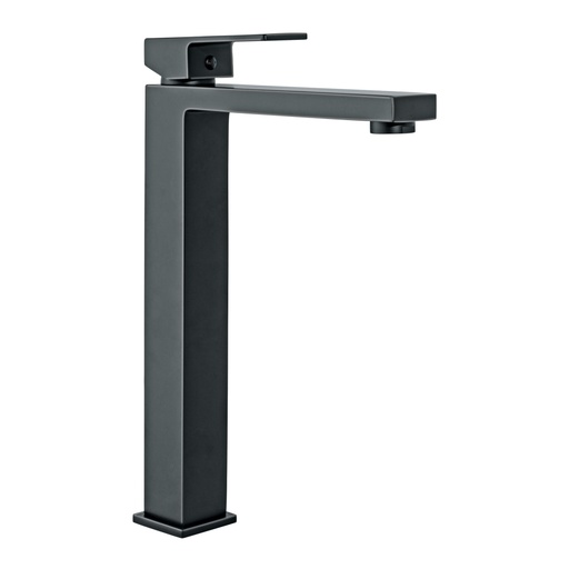 [44210] Monomando alto para lavabo, negro, FOSET KUBO KUM-46M