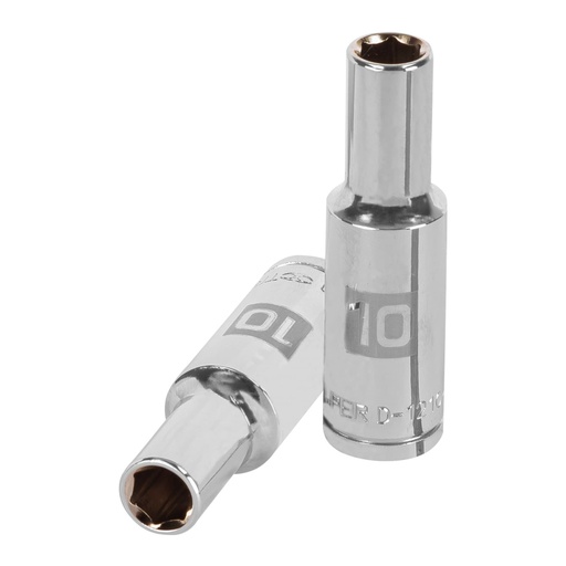 [13350] Dado largo de 10 mm, 6 puntas, cuadro 1/2', TRUPER D-1210-ML
