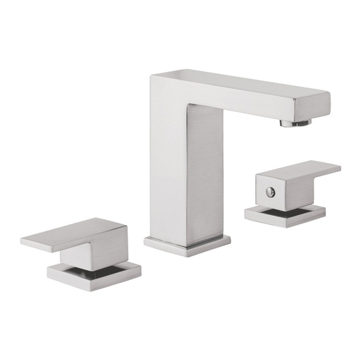 [44258] Mezcladora para lavabo taladros separados, satín, FOSET KUBO KUM-91N