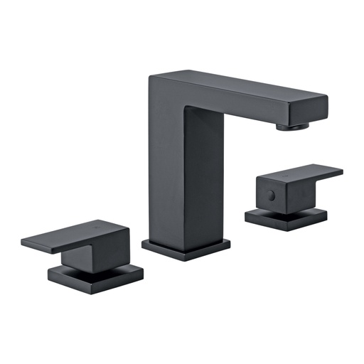 [44259] Mezcladora para lavabo taladros separados, negro, FOSET KUBO KUM-91M