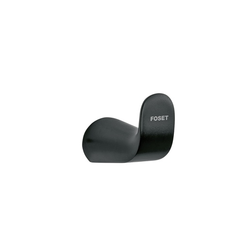 [44317] Gancho sencillo para toallas, negro, FOSET RIVIERA RIA-73M