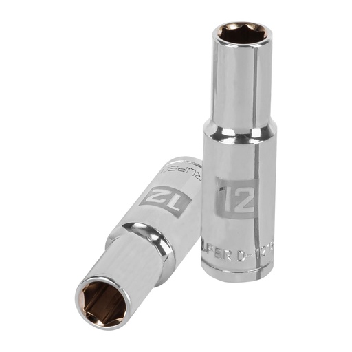 [13352] Dado largo de 12 mm, 6 puntas, cuadro 1/2', TRUPER D-1212-ML