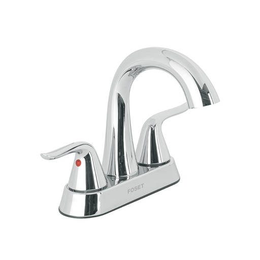 [44889] Mezcladora lavabo 4' cromo, cuello alto, palanca, FOSET AERO AEM-48