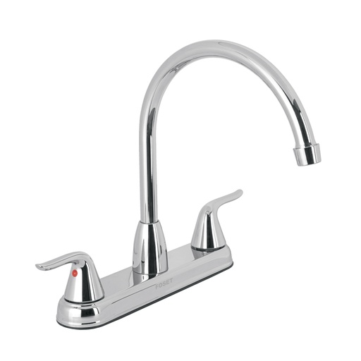 [44902] Mezcladora fregadero 8' cromo, c. largo, palanca, FOSET AERO AEF-84