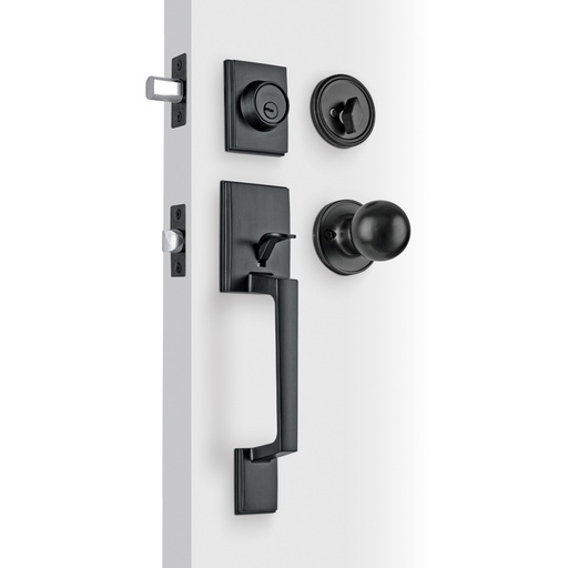 [45229] Jaladera/perilla/cerrojo, Porto llave-mariposa, Negro CEP-61PJC