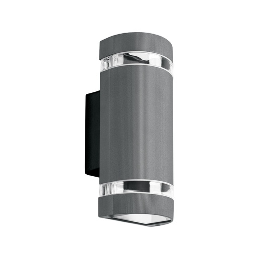 [45409] Arbotante exterior con 2 spots, lámparas no incluida, gris ARB-211S