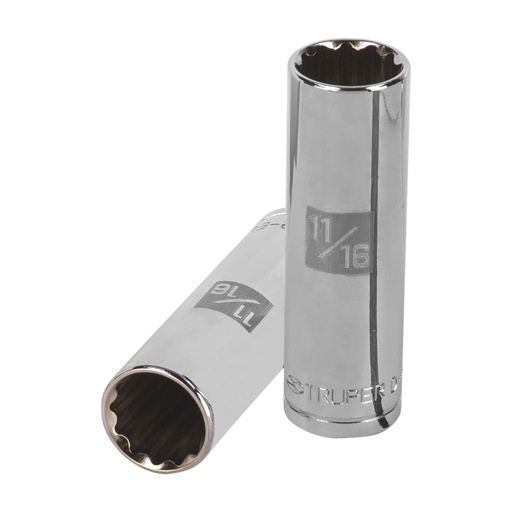 [13363] Dado largo de 11/16', 12 puntas, cuadro 1/2', TRUPER D-1222-EL