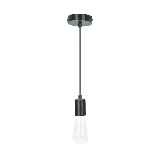 [45672] Socket colgante metálico, negro, VOLTECK SOC-10NS