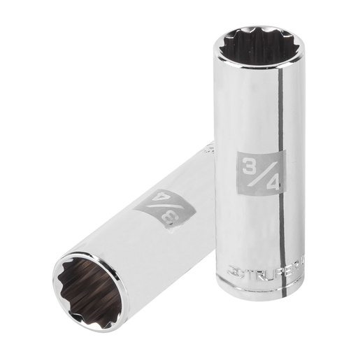 [13364] Dado largo de 3/4', 12 puntas, cuadro 1/2', TRUPER D-1224-EL