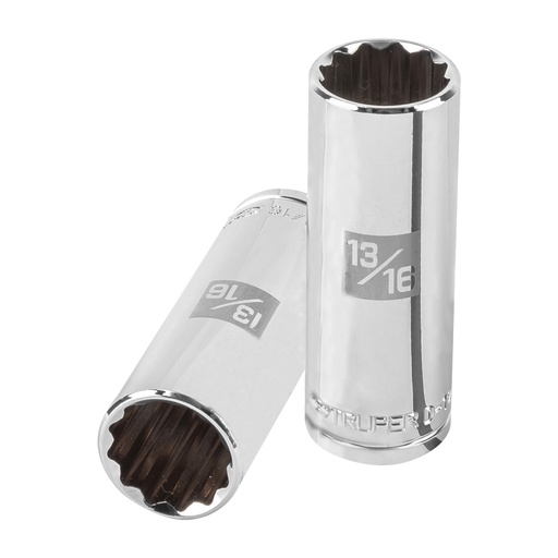 [13367] Dado largo de 13/16', 12 puntas, cuadro 1/2', TRUPER D-1226-EL