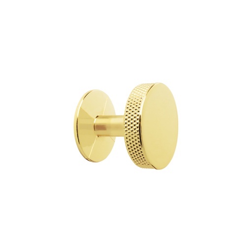 [45823] Perilla metálica estilo 'Oviedo', latón brillante, HERMEX PER-152