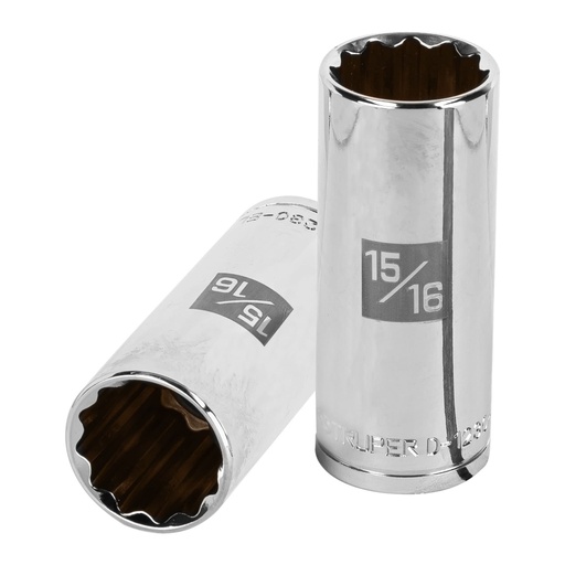 [13369] Dado largo de 15/16', 12 puntas, cuadro 1/2', TRUPER D-1230-EL