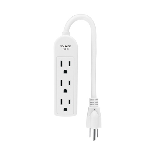 [45864] Multicontacto doméstico 3 entradas, VOLTECK MUL-3E