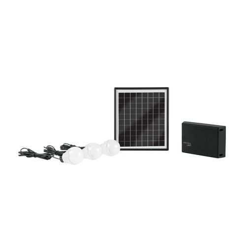 [45870] Sistema de iluminación Solar 6 W con 3 lámparas LED, VOLTECK SIS-306L