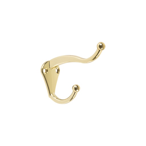 [46358] Gancho tipo perchero sombrero y abrigo, 4cm, latón brillante PEPU-31