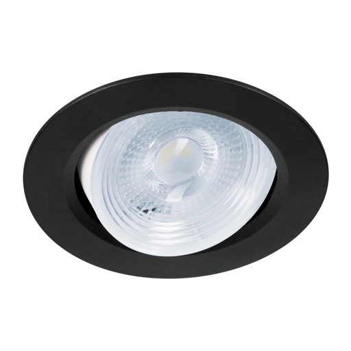 [46945] Luminario LED empotrable 5W 6500K, redondo, negro, VOLTECK EMP-104L