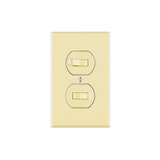 [48492] Placa armada 2 interruptores sencillo, línea Standard,marfil PA-APDO-S