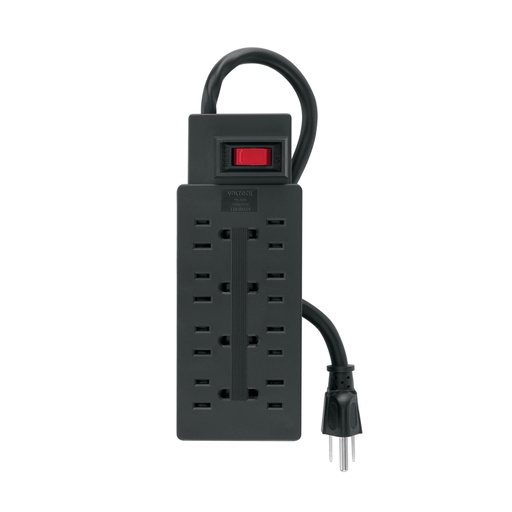 [48793] Multicontacto uso rudo 8 entradas sup. de picos 460 J, negro MUL-811N