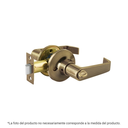 [49419] Cerradura manija 'Siena' p/recámara, latón antiguo, HERMEX CEMA-12R